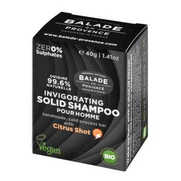 Balade en Provence BIO Posilující tuhý šampon pro muže citrus 40 g