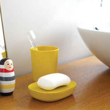 EKOBO Bamboo Toothbrush Holder - Lemon kelímek na kartáčky 0,35 l