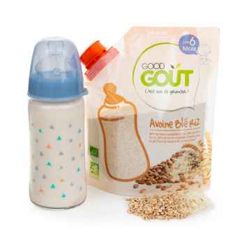 Good Gout BIO Dětská ovesná, pšeničná a rýžová instantní kaše v prášku 200 g