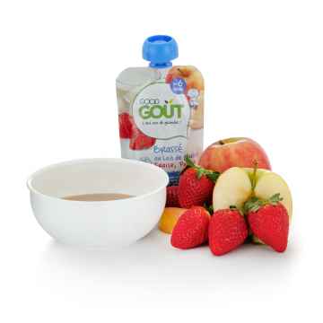 Good Gout BIO Ovčí jogurt s jablkem a jahodou 90 g