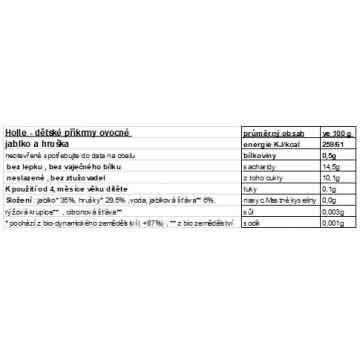 Holle Bio Dětská přesnídávka jablko a hrušky 190 g