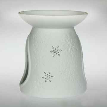Kerzenfarm Porcelánová aromalampa Sněhová vločka 1 ks, 11 cm