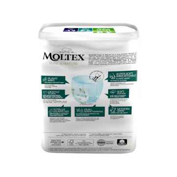 Moltex Natahovací plenkové kalhotky Pure & Nature Maxi 7-12 kg 22 ks