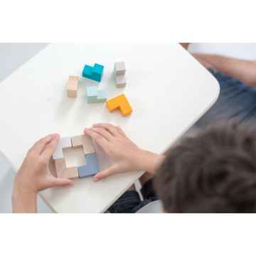PLAN TOYS Mini 3D puzzle kostka 9 ks