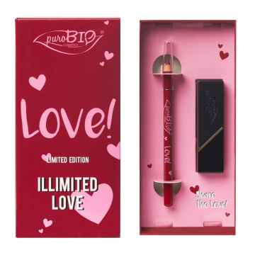 puroBIO cosmetics Red passion box, rtěnka, konturovací tužka 1ks
