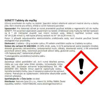 Sonett Tablety do myčky, Poškozeno (promáčknutá krabička) 25 ks, 500 g