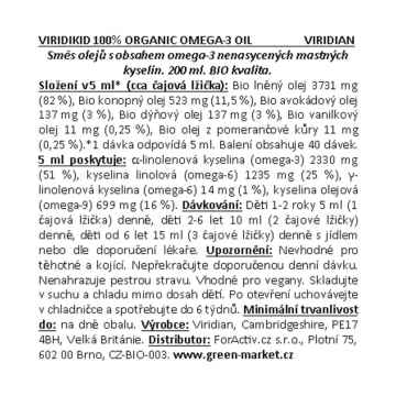 Viridian Viridikid Omega 3 Oil 200 ml