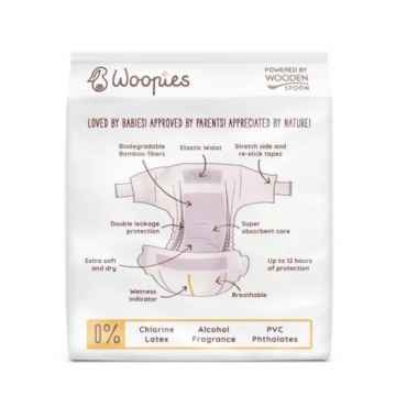 WOODEN SPOON Woopies dětské EKO plenky SMALL (6-10 kg) 32 ks